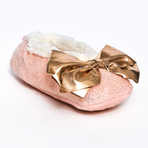 Jojo Siwa Pink Glitter Sherpa Lined Fuzzy Babba Slippers Kids 7-8 Yrs Sz 13-4 - Picture 4 of 10